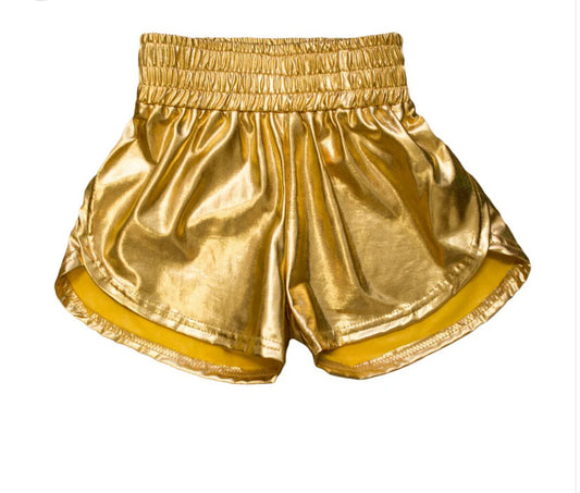 Gold Metallic Shorts