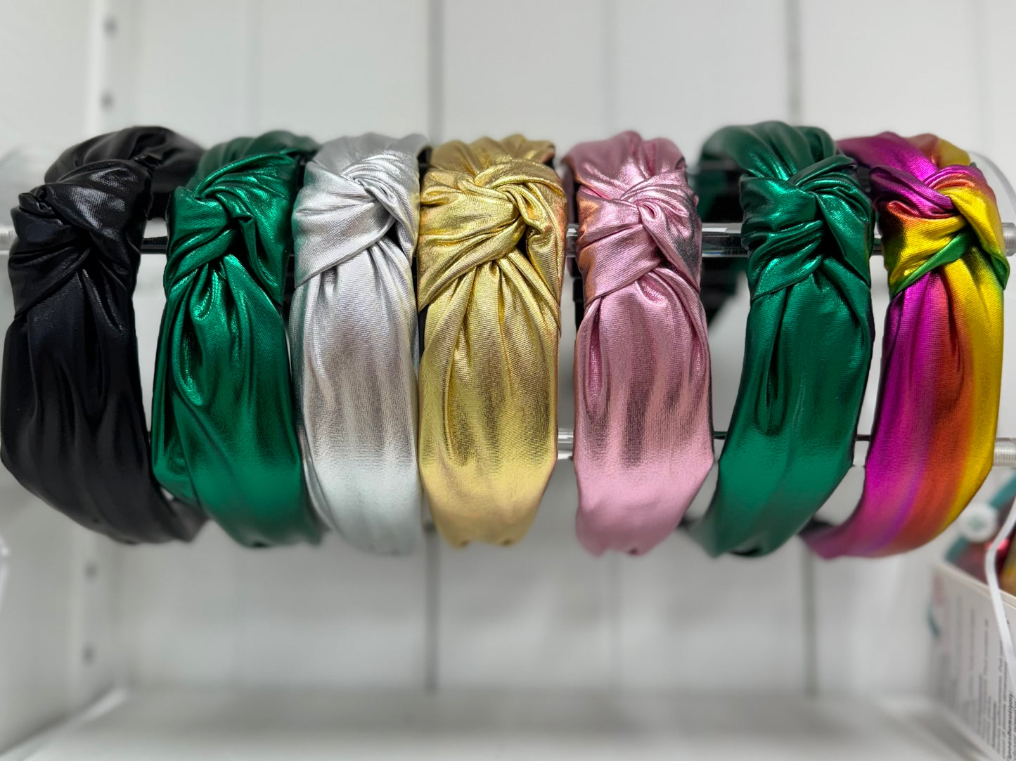 Top Knot Metallic Headbands