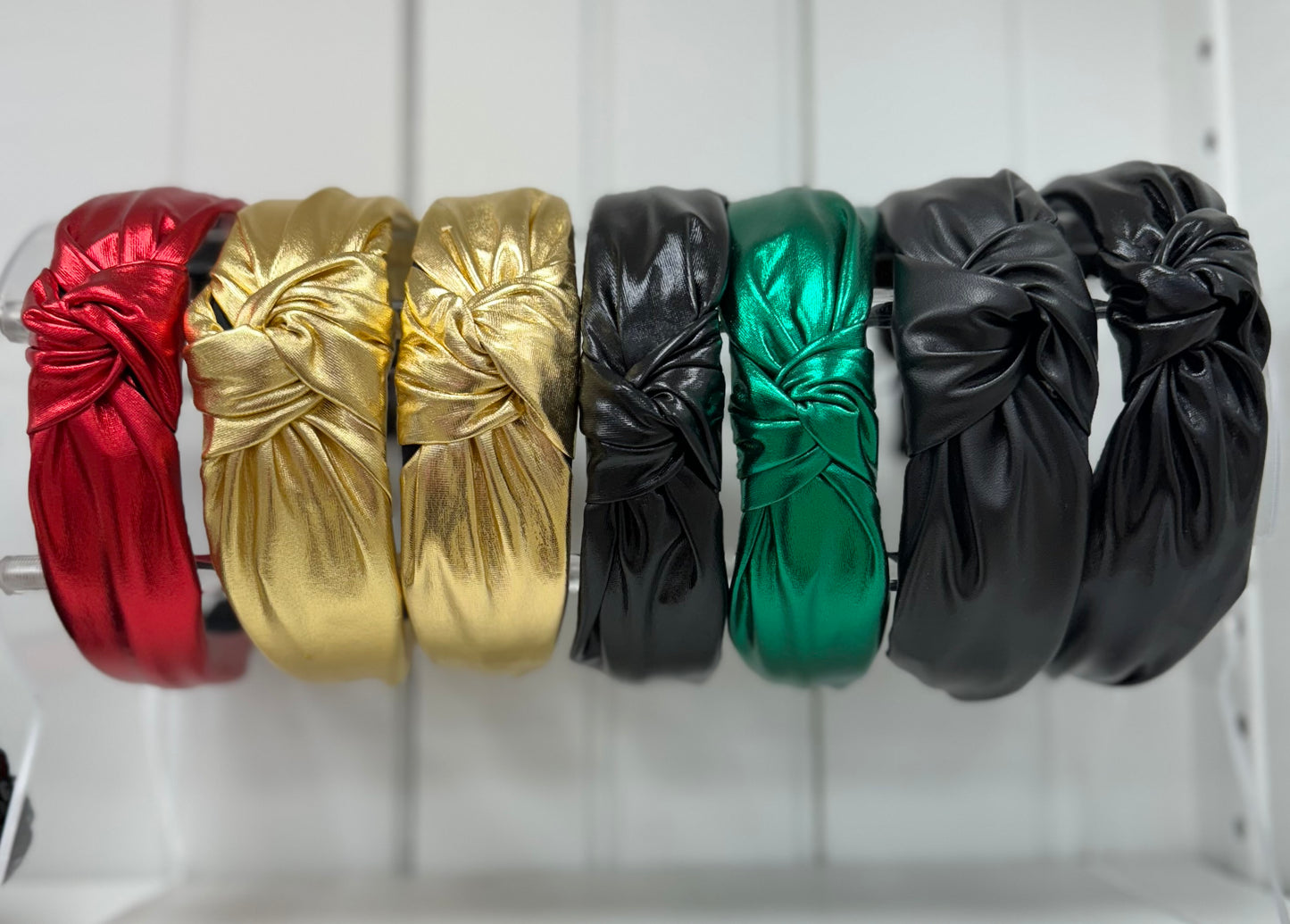 Top Knot Metallic Headbands