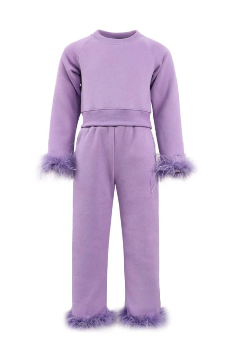 Lavender Feather Athletic Set